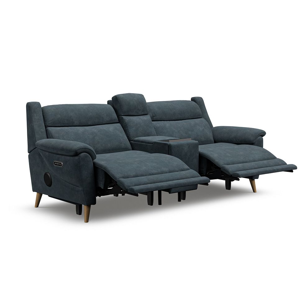 Brunel 2.5 Seater Recliner Sofa, Smart Screen & Speakers in Dexter Shadow Fabric 6