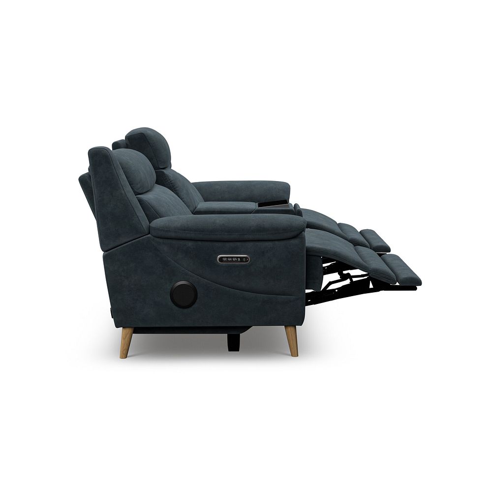 Brunel 2.5 Seater Recliner Sofa, Smart Screen & Speakers in Dexter Shadow Fabric 11