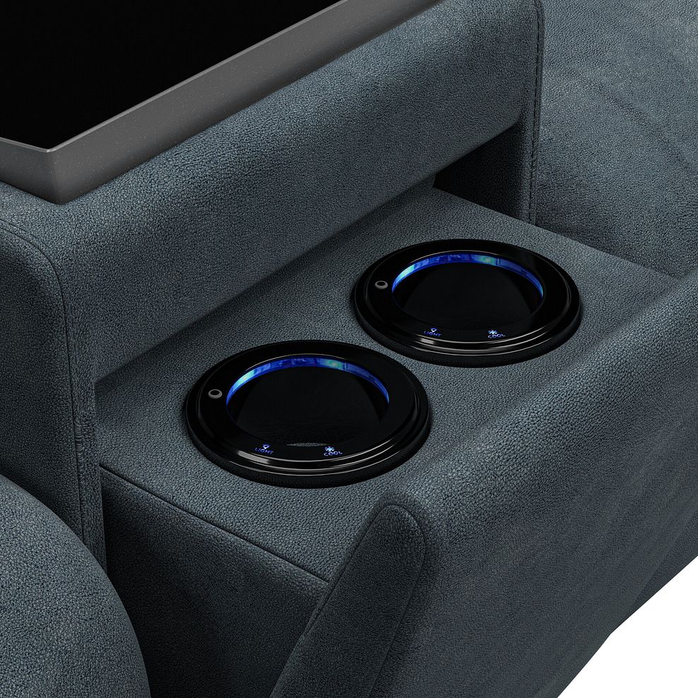 Brunel 2.5 Seater Recliner Sofa, Smart Screen & Speakers in Dexter Shadow Fabric 17