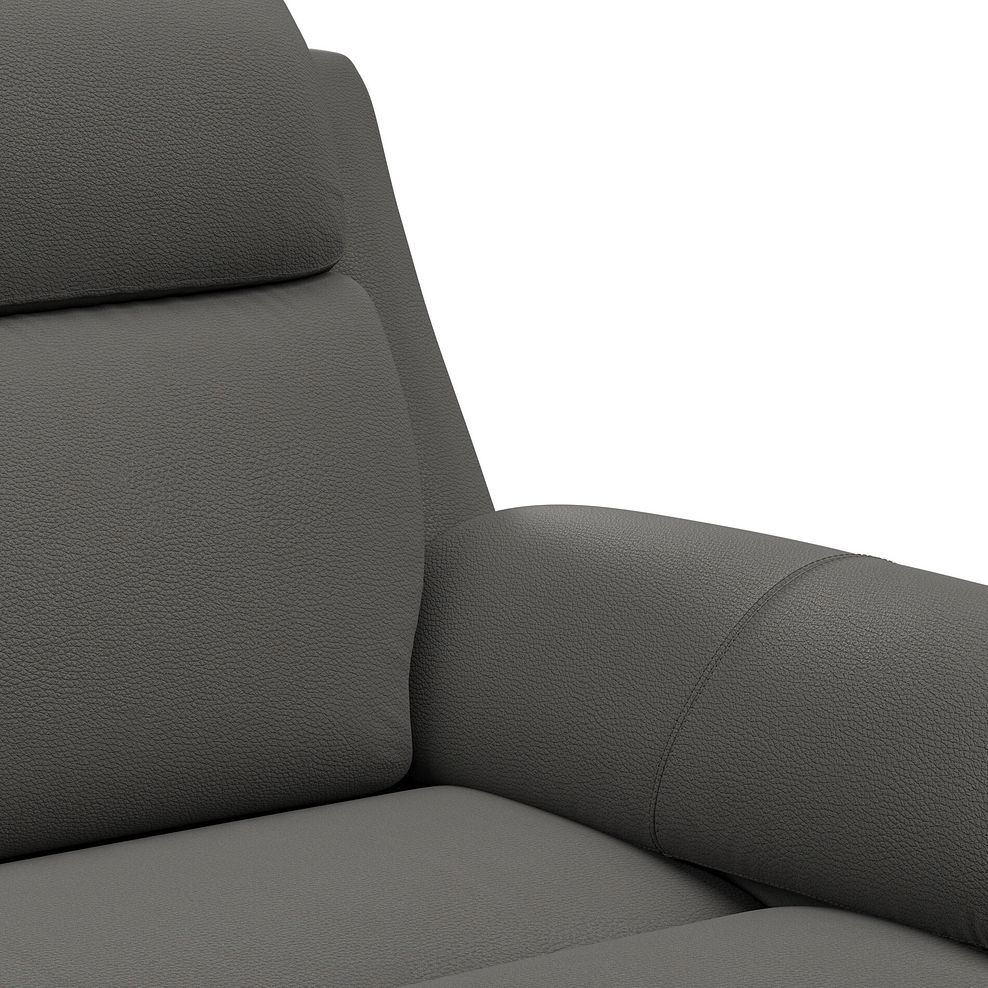 Brunel 2.5 Seater Recliner Sofa, Smart Screen & Speakers in Elephant Grey Leather 13