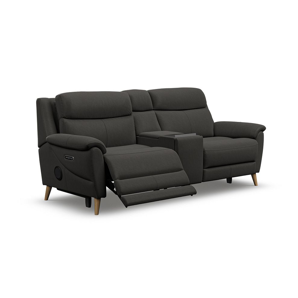 Brunel 2.5 Seater Recliner Sofa, Smart Screen & Speakers in Storm Leather 3