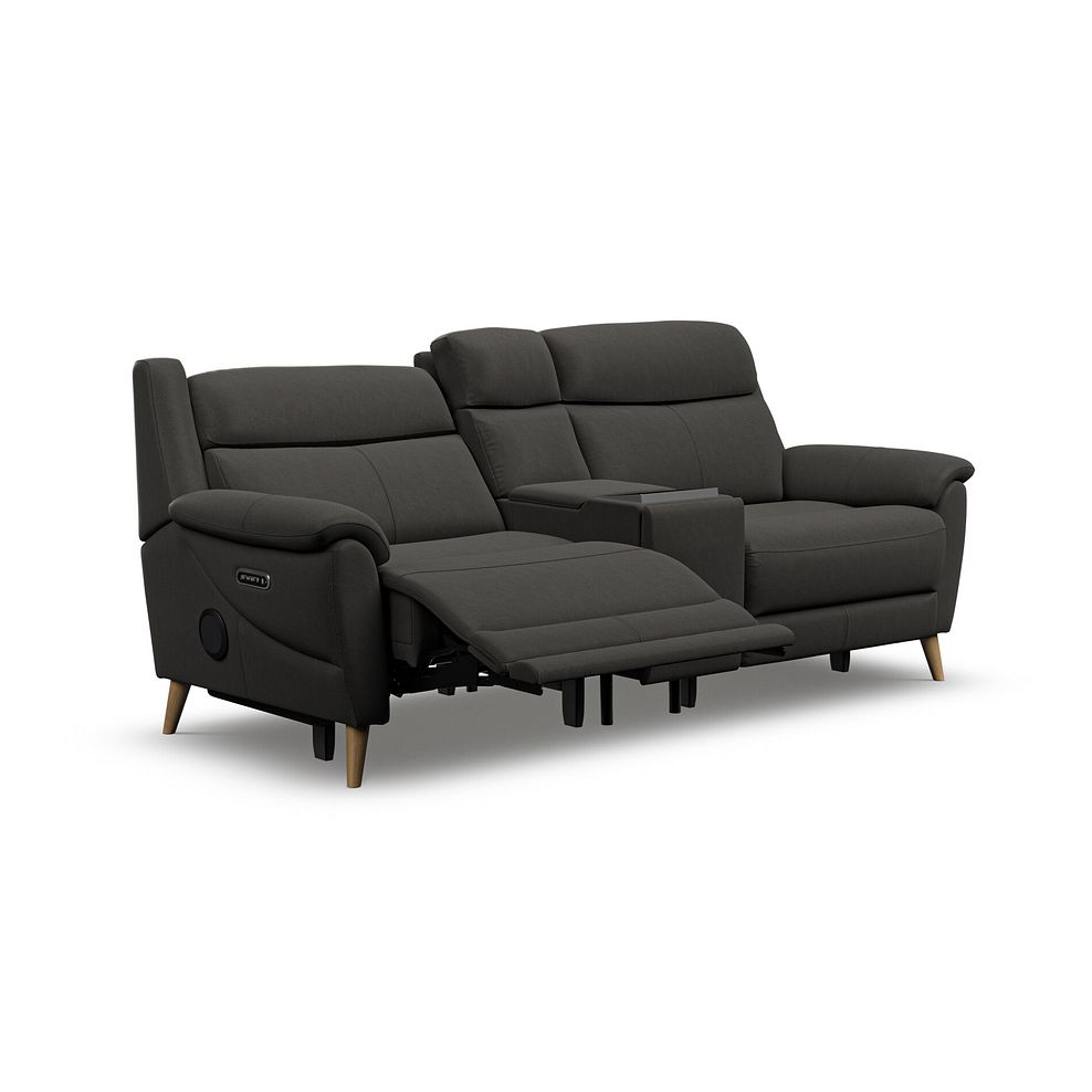 Brunel 2.5 Seater Recliner Sofa, Smart Screen & Speakers in Storm Leather 4