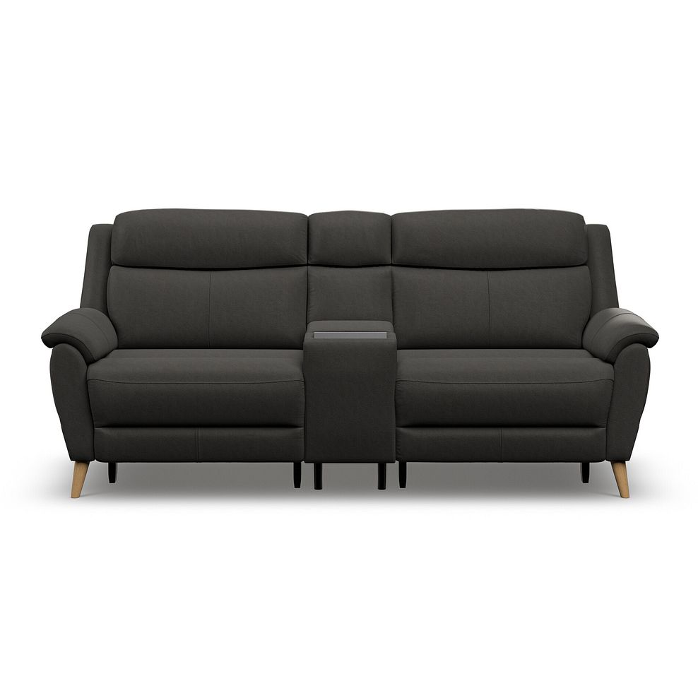 Brunel 2.5 Seater Recliner Sofa, Smart Screen & Speakers in Storm Leather 6