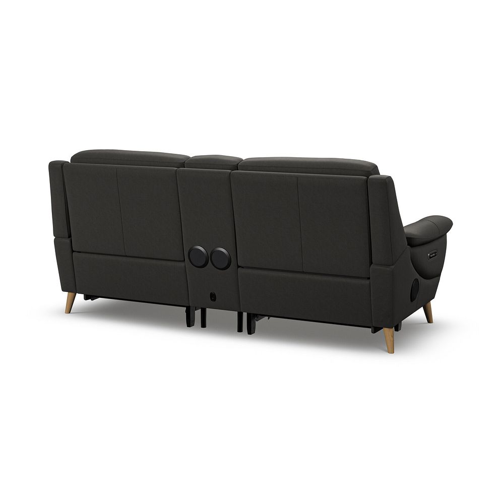 Brunel 2.5 Seater Recliner Sofa, Smart Screen & Speakers in Storm Leather 7