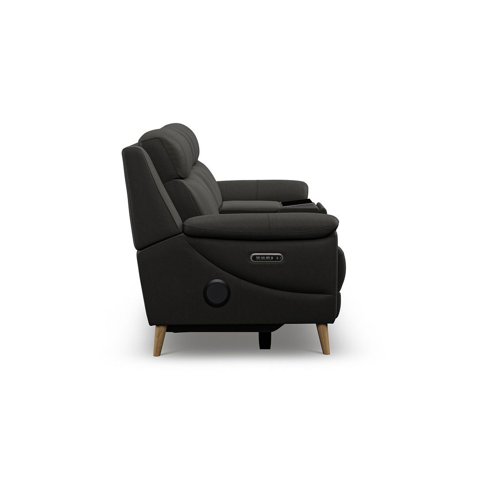 Brunel 2.5 Seater Recliner Sofa, Smart Screen & Speakers in Storm Leather 8