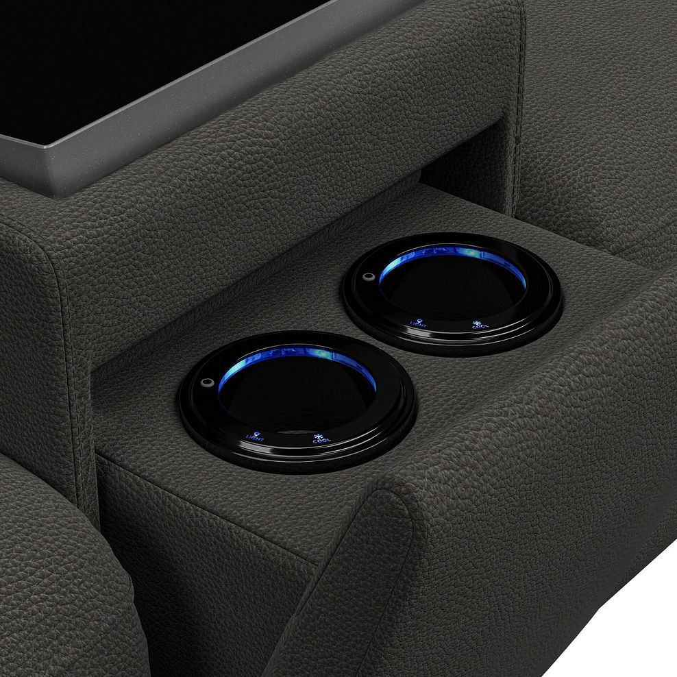 Brunel 2.5 Seater Recliner Sofa, Smart Screen & Speakers in Storm Leather 15