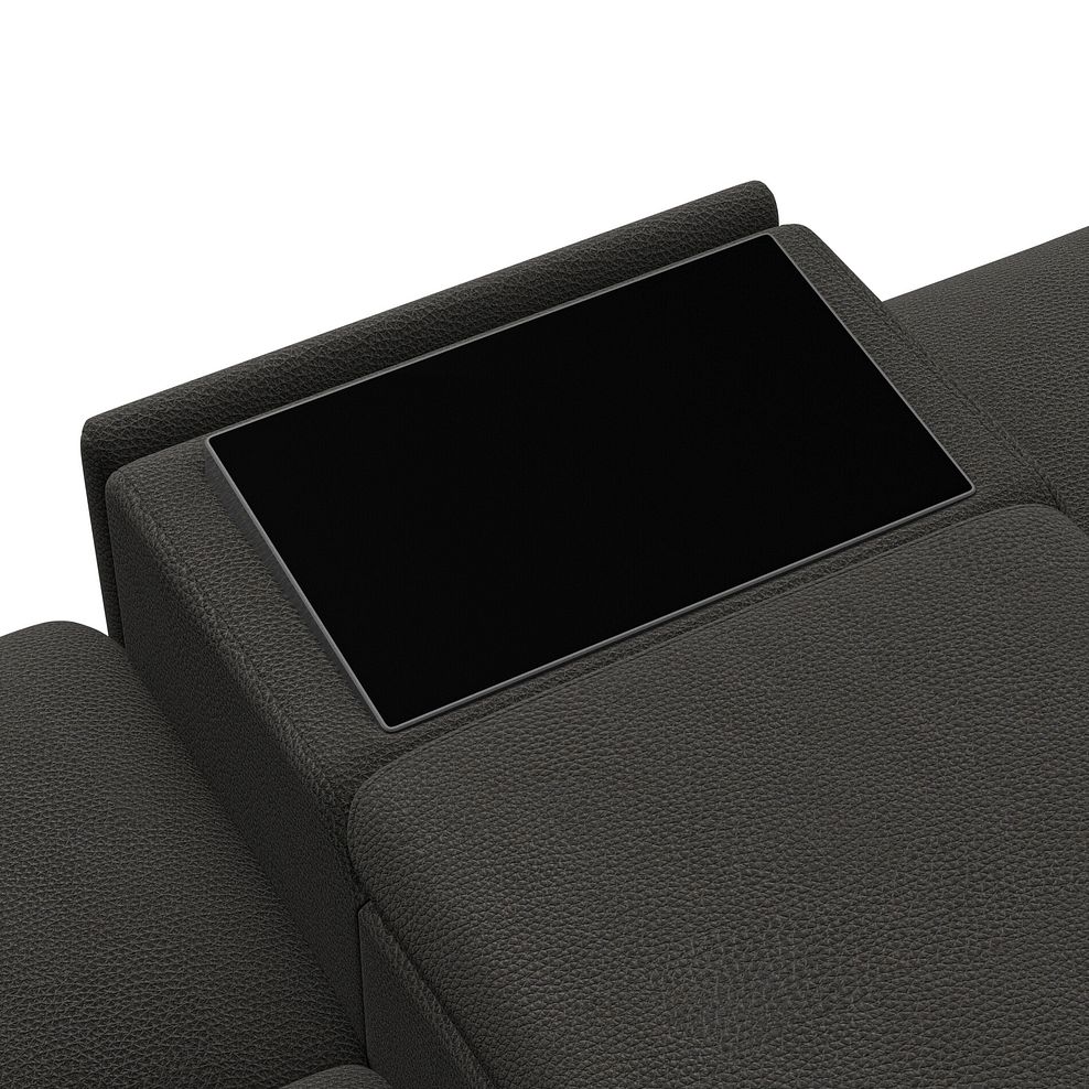 Brunel 2.5 Seater Recliner Sofa, Smart Screen & Speakers in Storm Leather 16