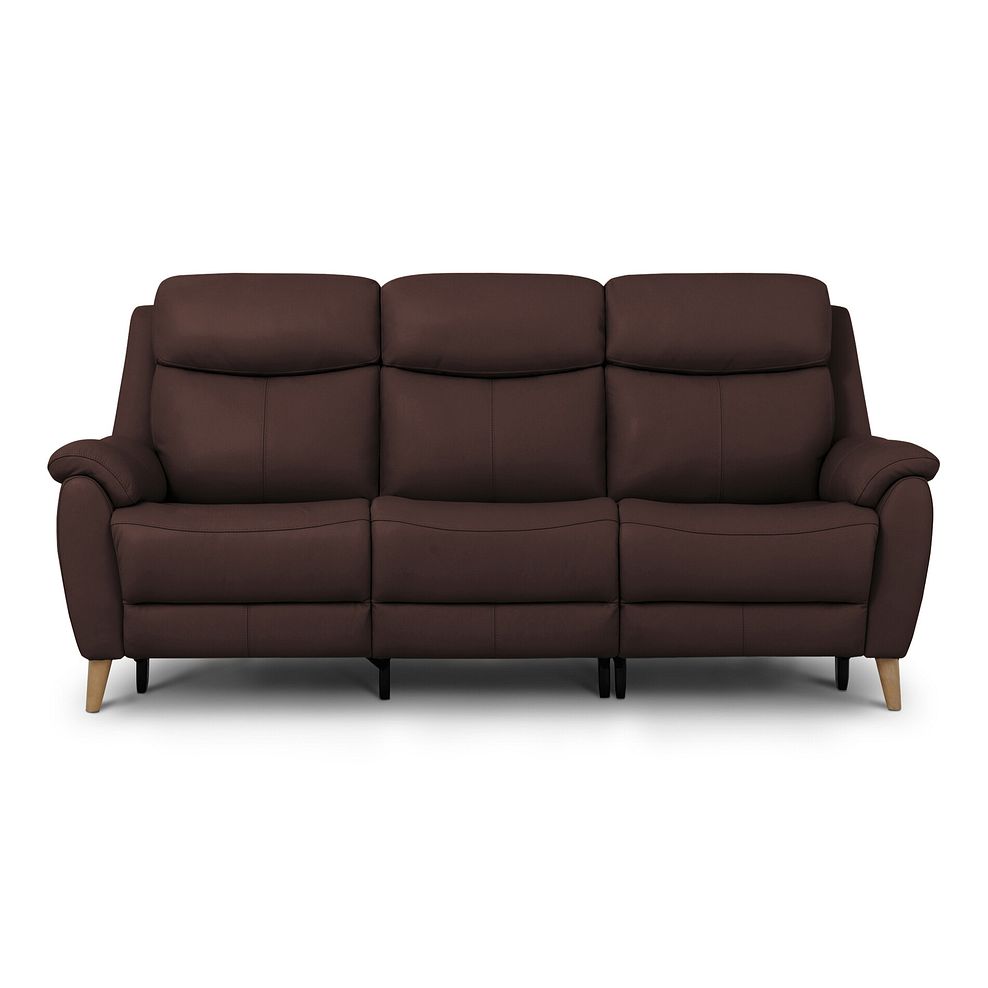 Brunel 3 Seater Electric Recliner Sofa in Chestnut Leather 4