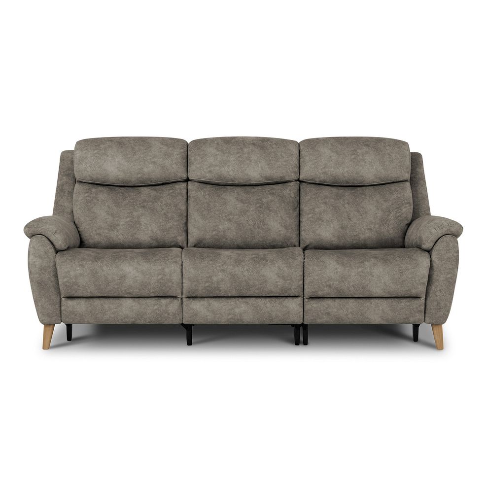 Brunel 3 Seater Electric Recliner Sofa in Marble Charcoal Fabric 3