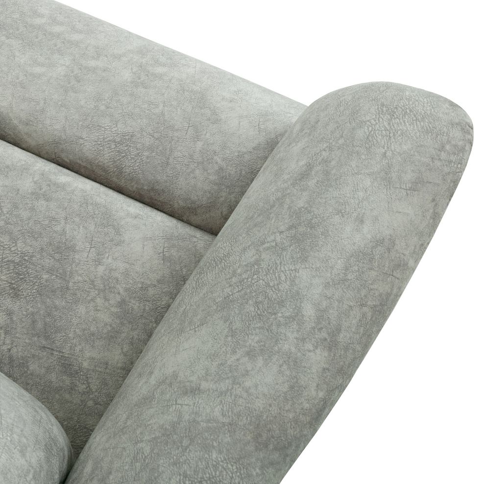 Brunel 3 Seater Electric Recliner Sofa in Marble Silver Fabric 9