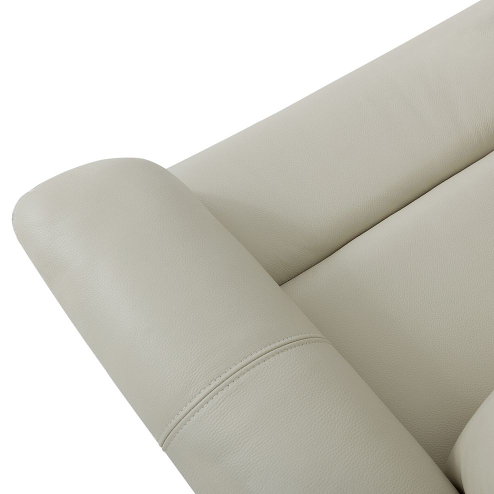 Brunel 3 Seater Recliner Sofa with Adjustable Power Headrest and Lumbar Support in Bone China Leather 7