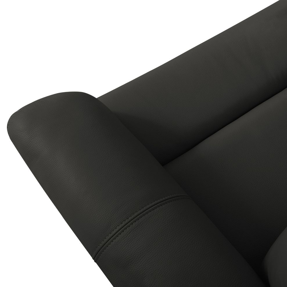 Brunel 3 Seater Recliner Sofa with Adjustable Power Headrest and Lumbar Support in Storm Leather 10