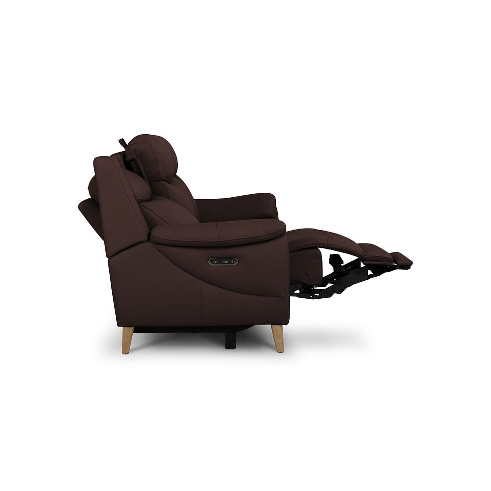 Brunel 3 Seater Electric Recliner Sofa with Multifunctional Middle Seat in Chestnut Leather 10