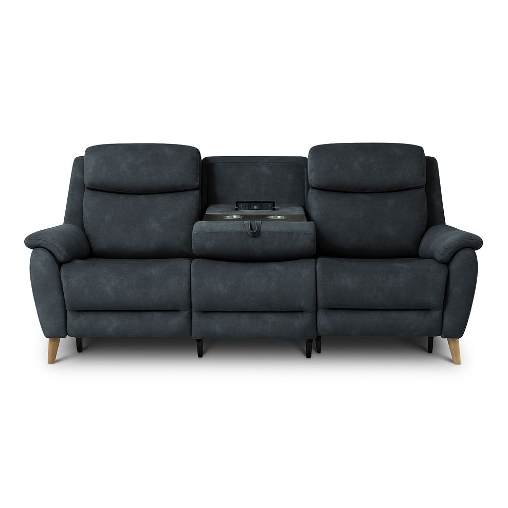 Brunel 3 Seater Electric Recliner Sofa with Multifunctional Middle Seat in Dexter Shadow Fabric 7