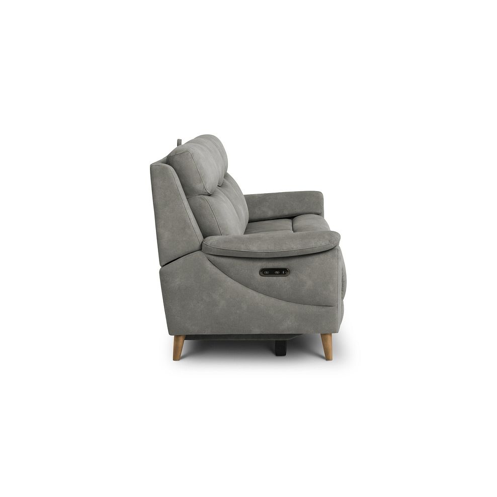 Brunel 3 Seater Electric Recliner Sofa with Multifunctional Middle Seat in Dexter Stone Fabric 11