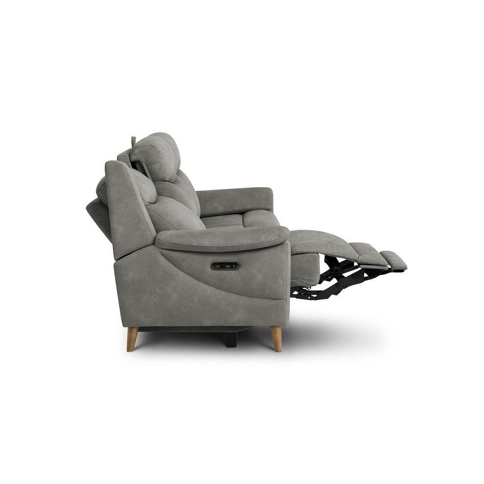 Brunel 3 Seater Electric Recliner Sofa with Multifunctional Middle Seat in Dexter Stone Fabric 12