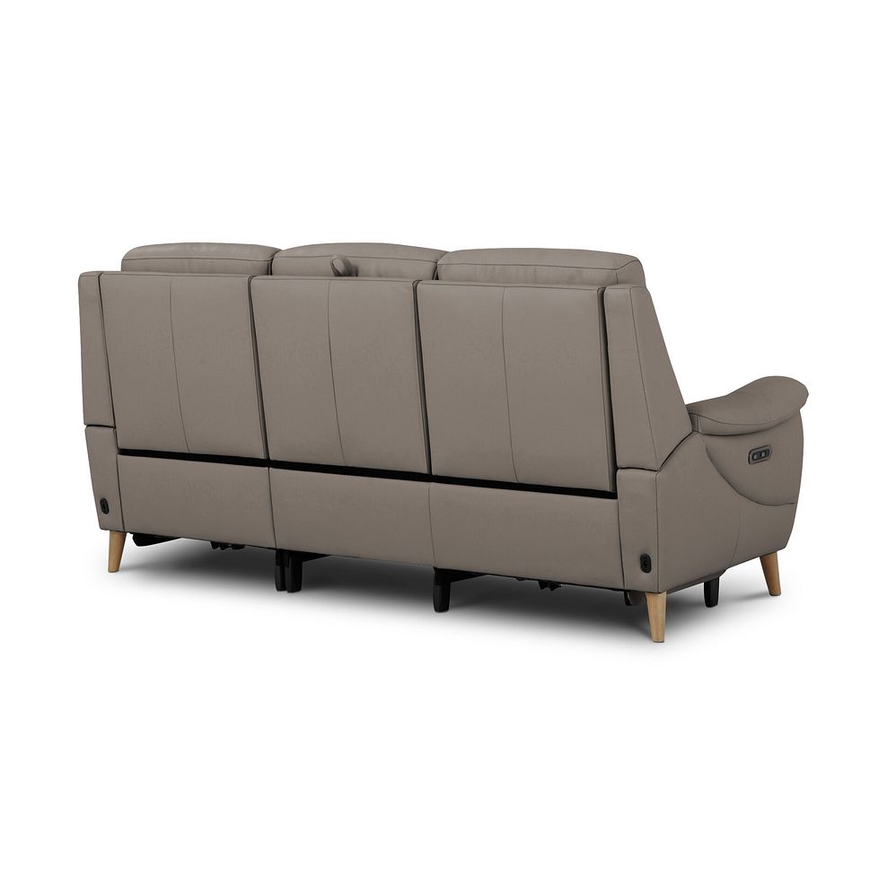 Brunel 3 Seater Electric Recliner Sofa with Multifunctional Middle Seat in Oyster Leather 7