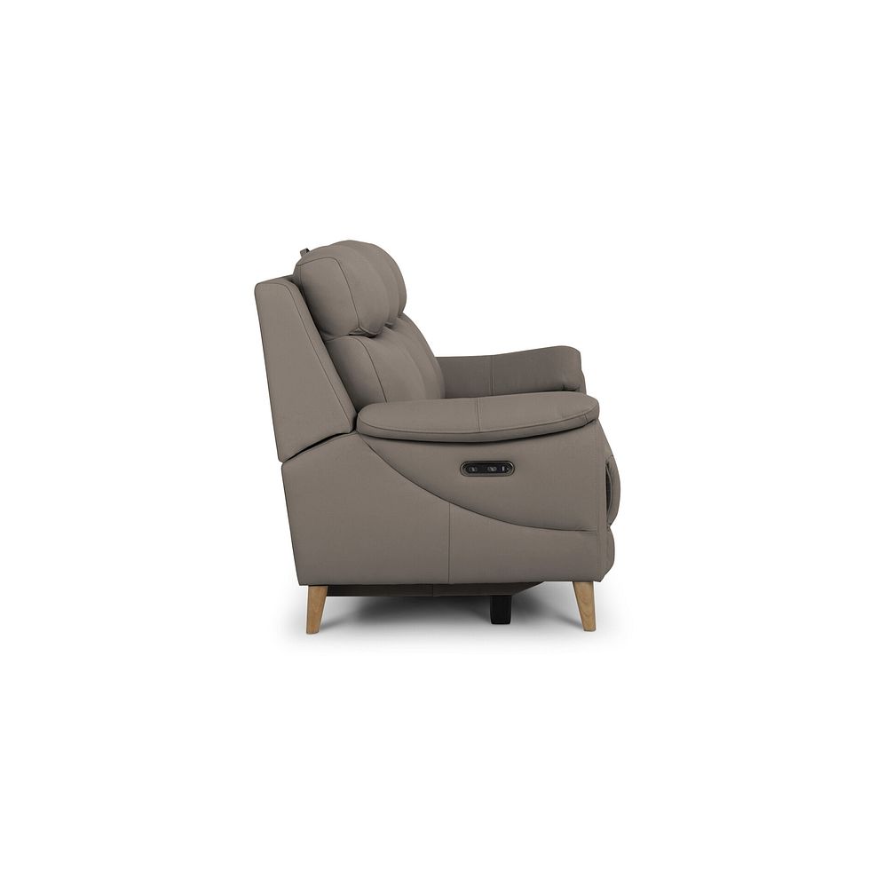 Brunel 3 Seater Electric Recliner Sofa with Multifunctional Middle Seat in Oyster Leather 10