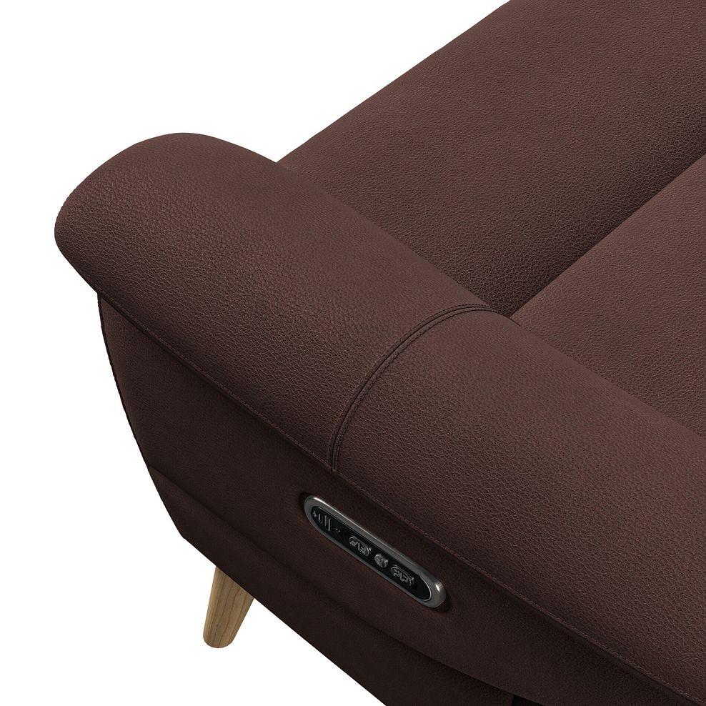 Brunel 3 Seater Recliner Sofa with Speakers in Chestnut Leather 9