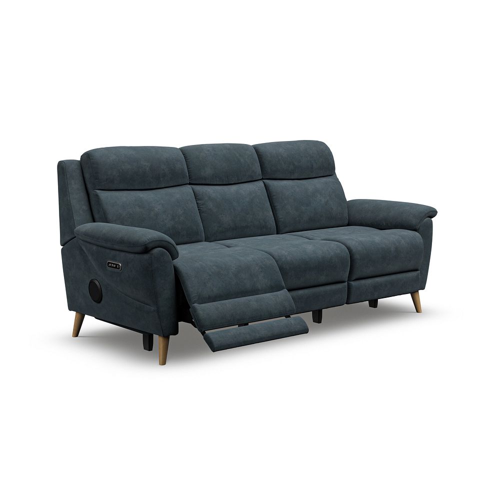 Brunel 3 Seater Recliner Sofa with Speakers in Dexter Shadow Fabric 2