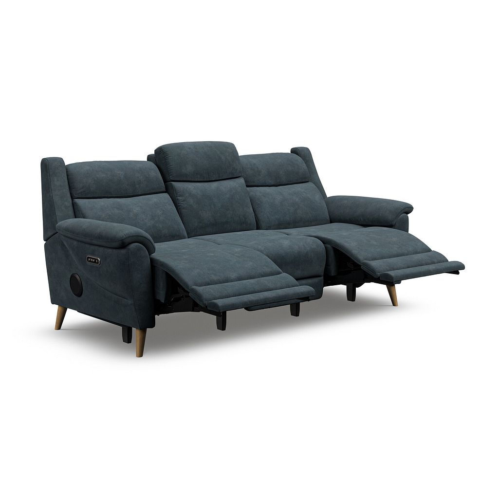 Brunel 3 Seater Recliner Sofa with Speakers in Dexter Shadow Fabric 4