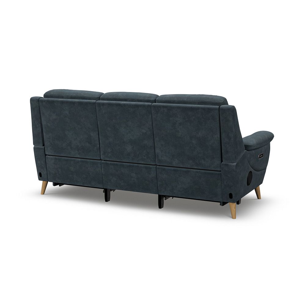Brunel 3 Seater Recliner Sofa with Speakers in Dexter Shadow Fabric 6