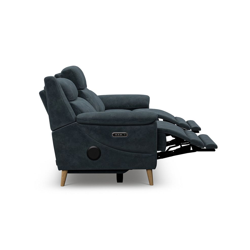 Brunel 3 Seater Recliner Sofa with Speakers in Dexter Shadow Fabric 8