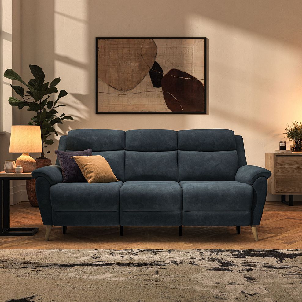 Brunel 3 Seater Recliner Sofa with Speakers in Dexter Shadow Fabric 3