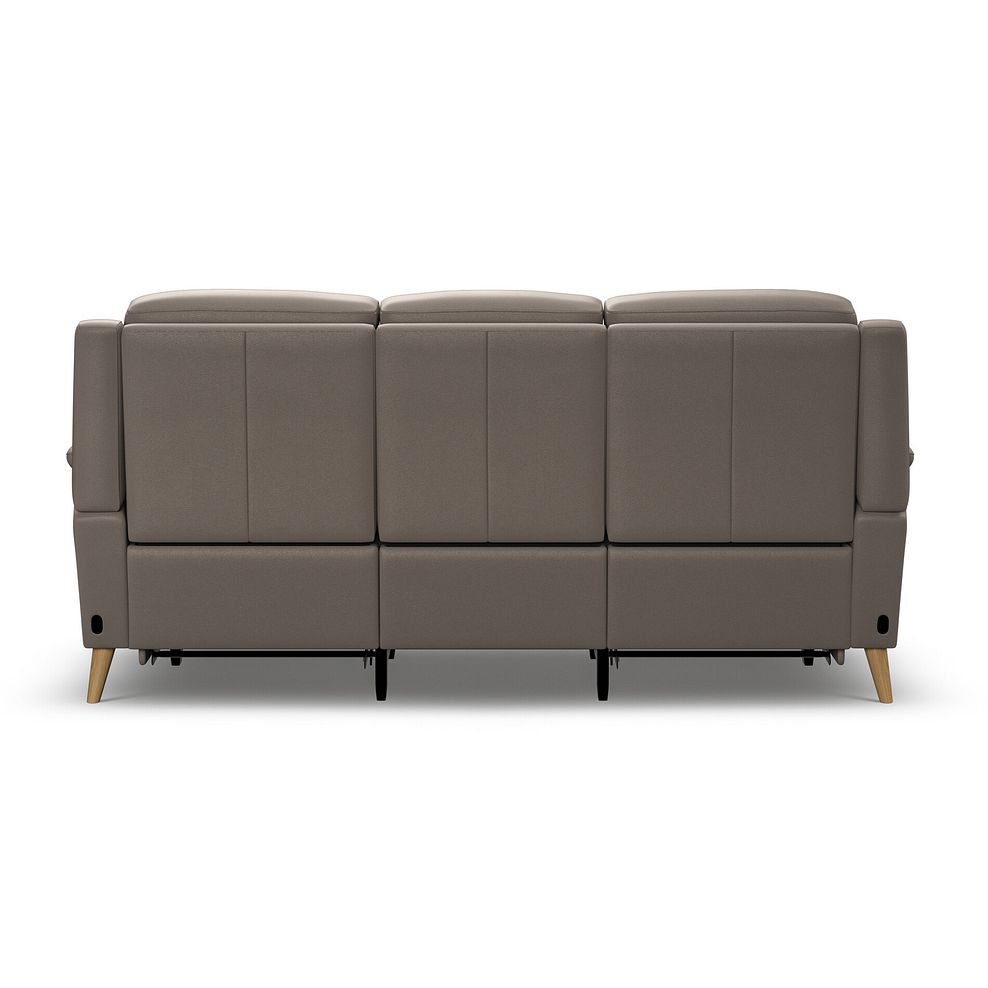 Brunel 3 Seater Recliner Sofa with Speakers in Oyster Leather 8