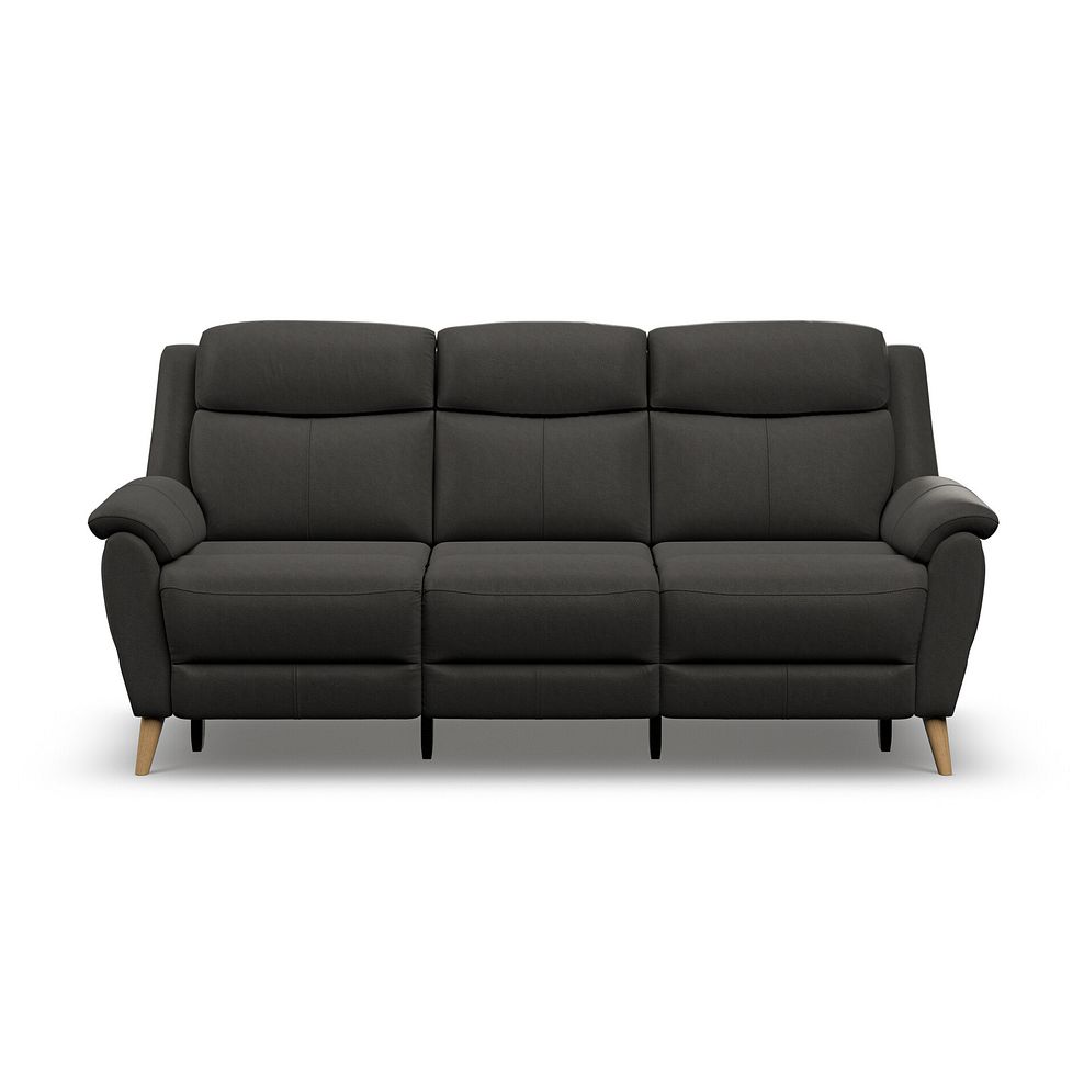 Brunel 3 Seater Recliner Sofa with Speakers in Storm Leather 5