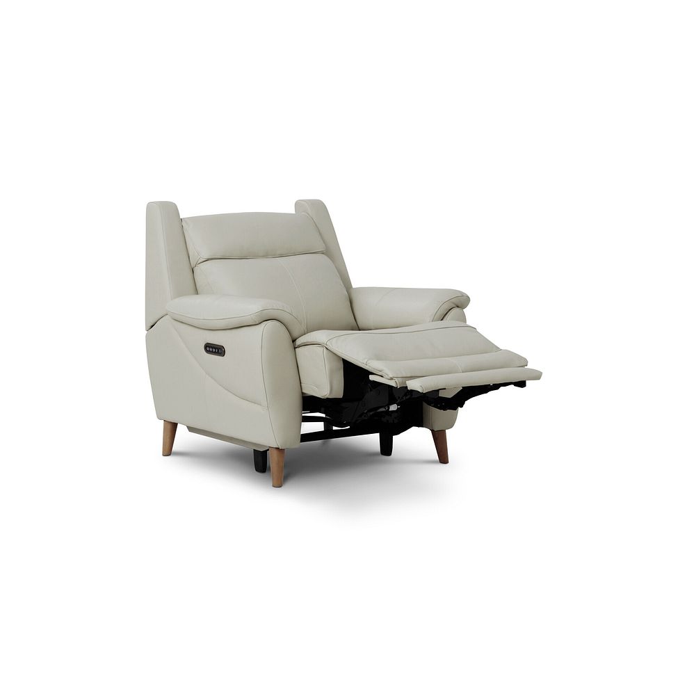 Brunel Recliner Armchair in Bone China Leather 3