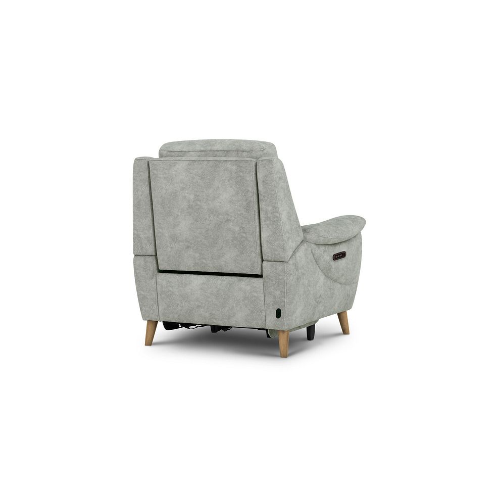 Brunel Recliner Armchair in Marble Silver Fabric 7