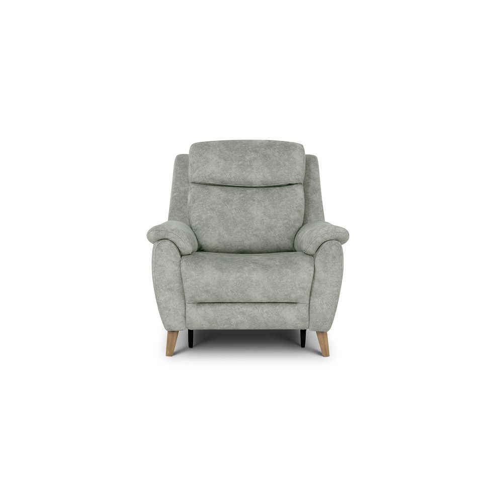 Brunel Recliner Armchair in Marble Silver Fabric 5