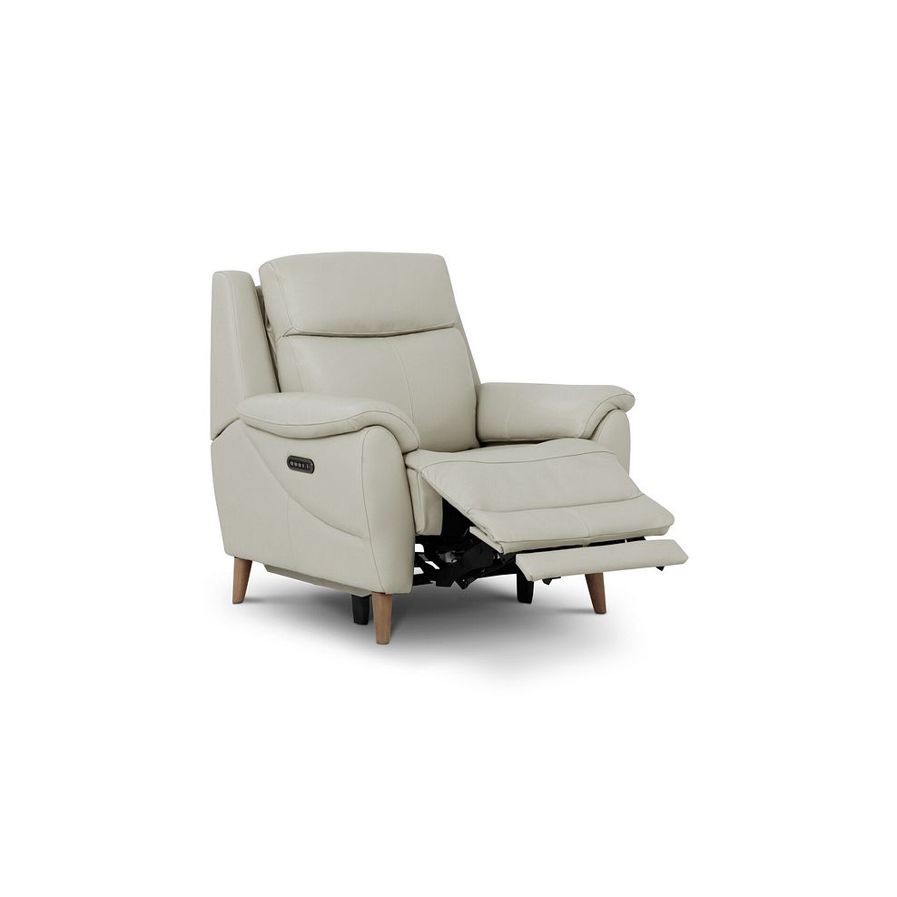 Brunel Recliner Armchair with Adjustable Power Headrest and Lumbar Support in Bone China Leather 2