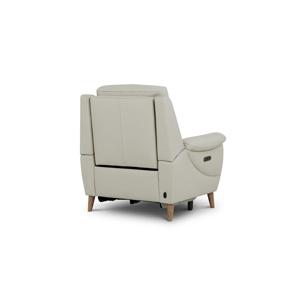 Brunel Recliner Armchair with Adjustable Power Headrest and Lumbar Support in Bone China Leather 7