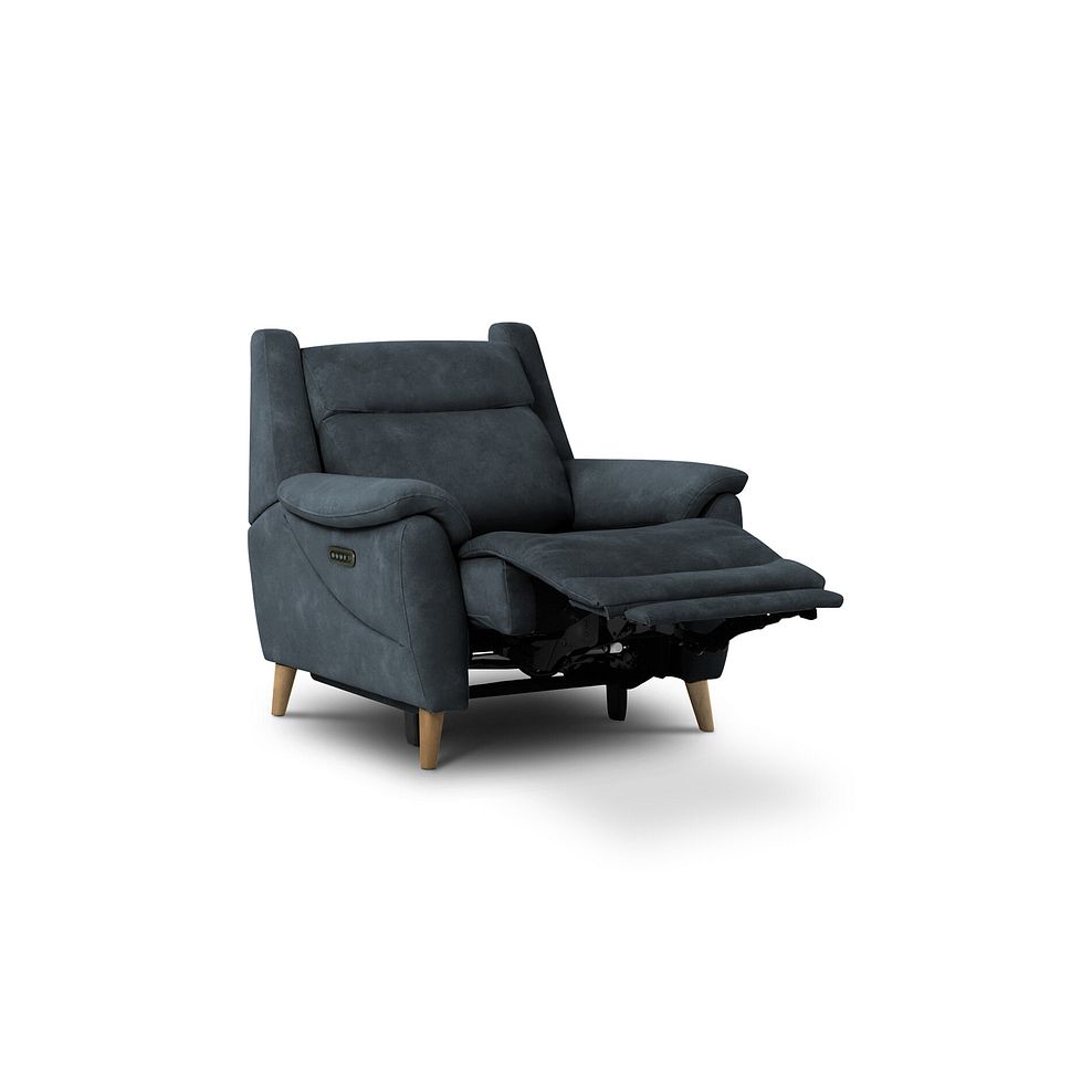 Brunel Recliner Armchair with Adjustable Power Headrest and Lumbar Support in Dexter Shadow Fabric 4