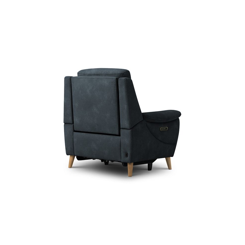 Brunel Recliner Armchair with Adjustable Power Headrest and Lumbar Support in Dexter Shadow Fabric 7
