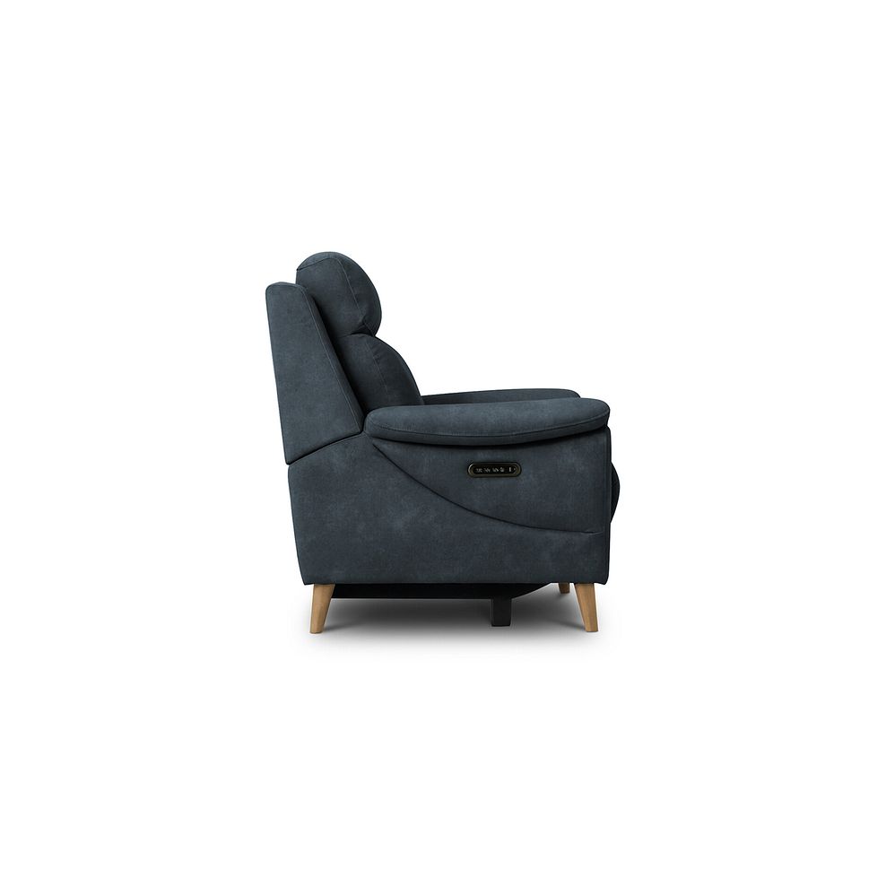 Brunel Recliner Armchair with Adjustable Power Headrest and Lumbar Support in Dexter Shadow Fabric 6