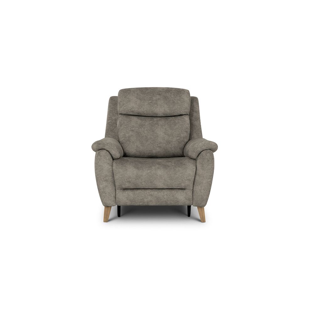 Brunel Recliner Armchair with Adjustable Power Headrest and Lumbar Support in Marble Charcoal Fabric 5