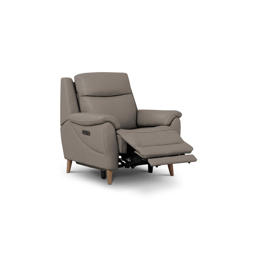 Brunel Recliner Armchair with Adjustable Power Headrest and Lumbar Support in Oyster Leather 2