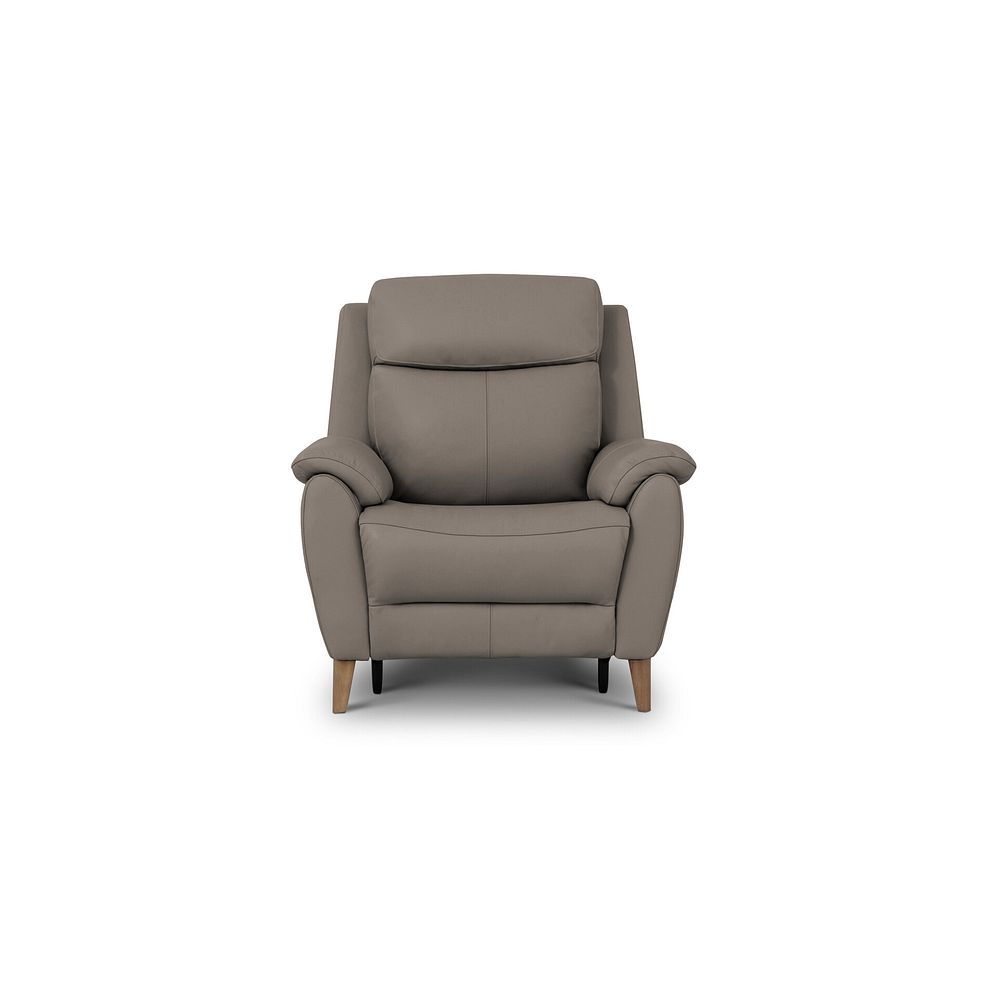Brunel Recliner Armchair with Adjustable Power Headrest and Lumbar Support in Oyster Leather 5