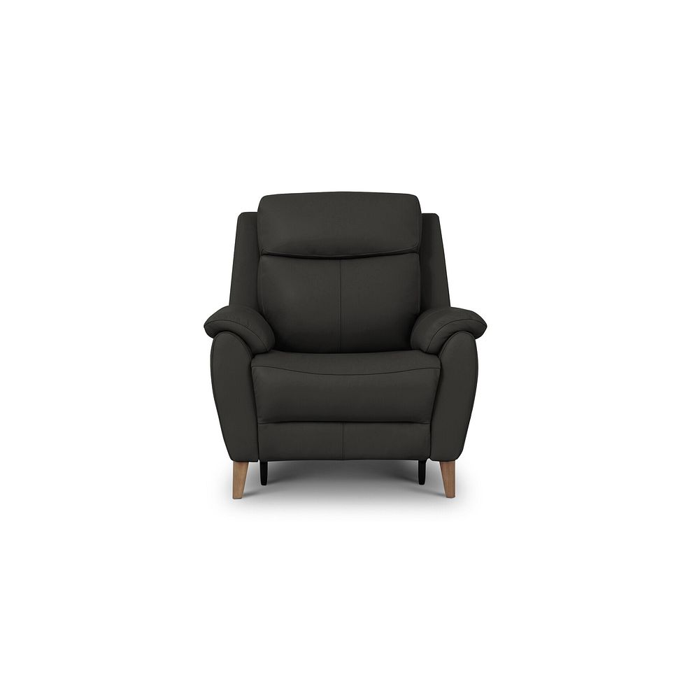 Brunel Recliner Armchair with Adjustable Power Headrest and Lumbar Support in Storm Leather 8