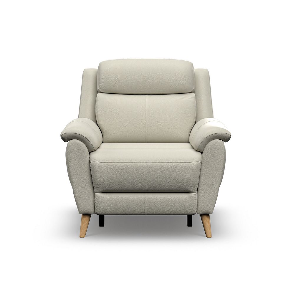 Brunel Electric Recliner Armchair with Speakers in Bone China Leather 4