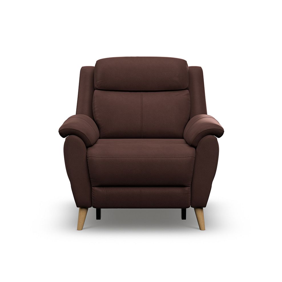 Brunel Electric Recliner Armchair with Speakers in Chestnut Leather 4