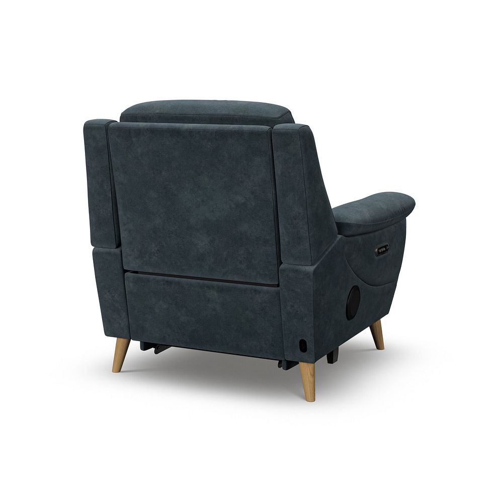 Brunel Electric Recliner Armchair with Speakers in Dexter Shadow Fabric 5