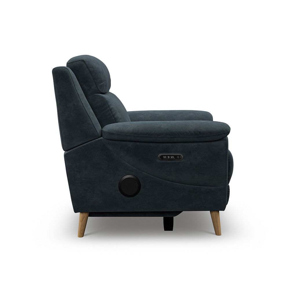 Brunel Electric Recliner Armchair with Speakers in Dexter Shadow Fabric 6