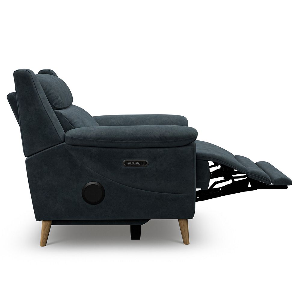 Brunel Electric Recliner Armchair with Speakers in Dexter Shadow Fabric 7