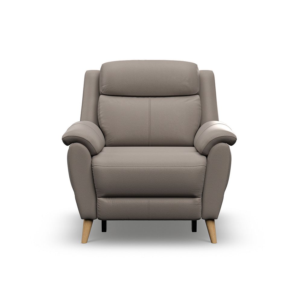 Brunel Electric Recliner Armchair with Speakers in Oyster Leather 4