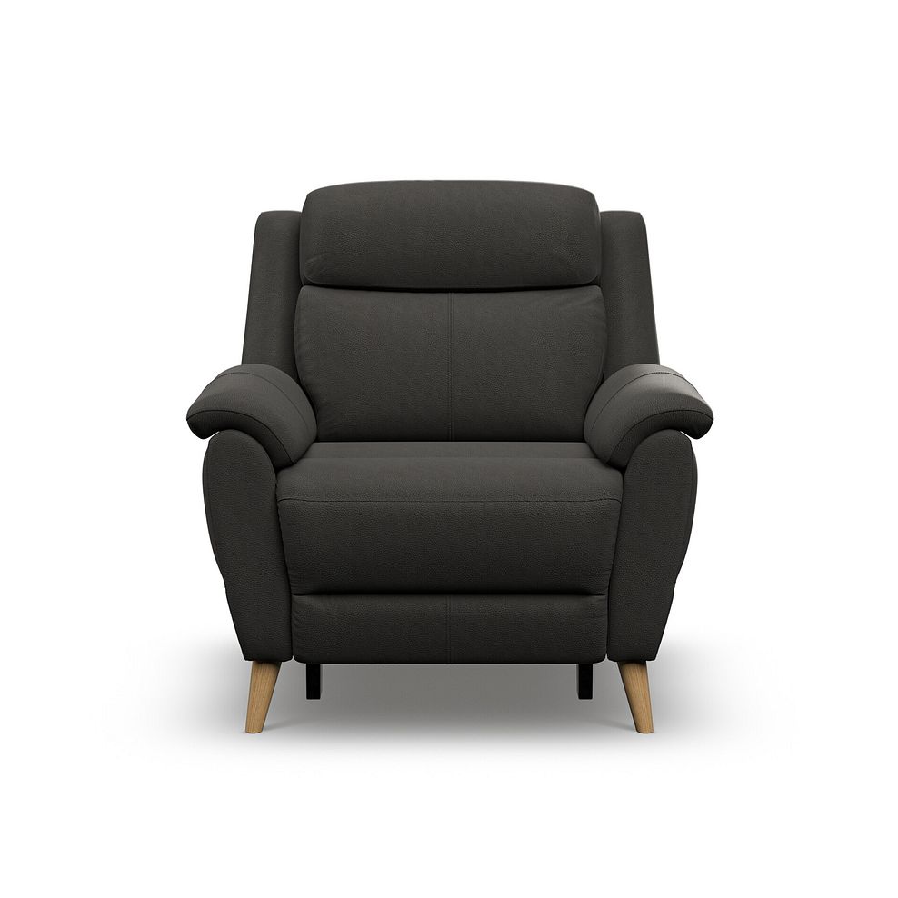 Brunel Electric Recliner Armchair with Speakers in Storm Leather 4