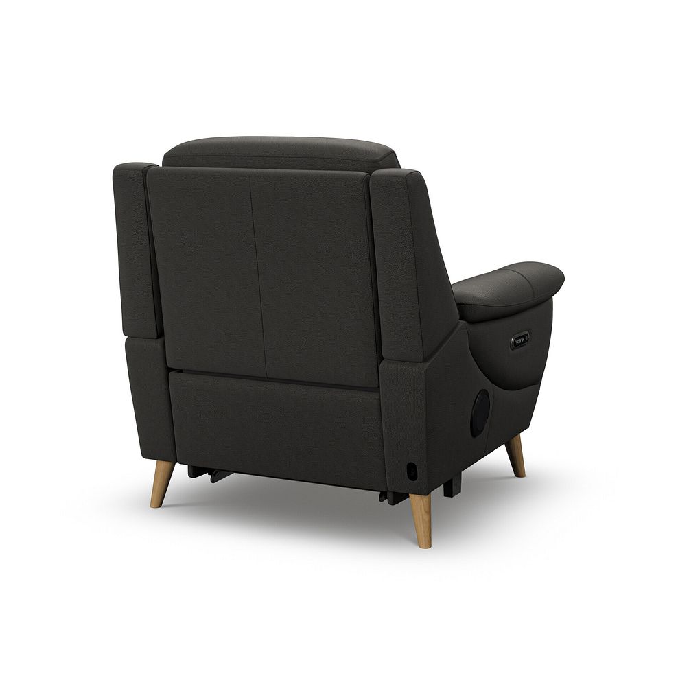 Brunel Electric Recliner Armchair with Speakers in Storm Leather 5